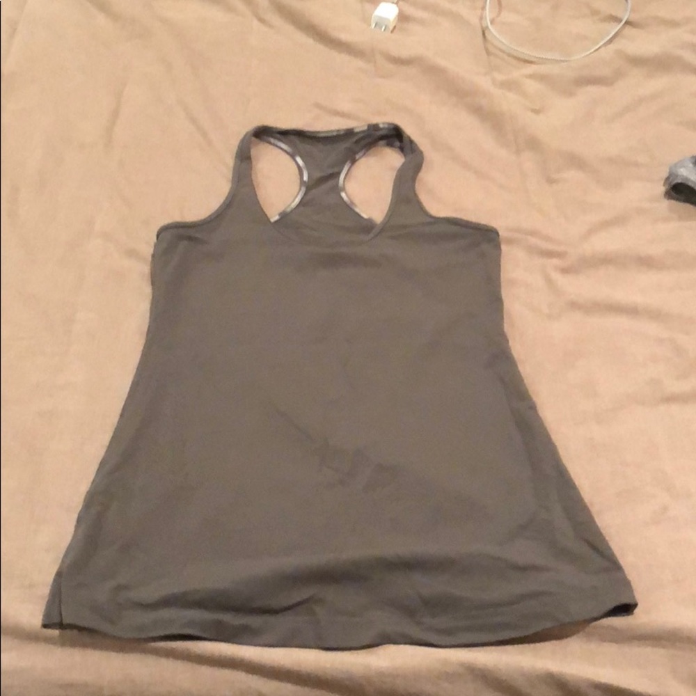 Army green racerback tank